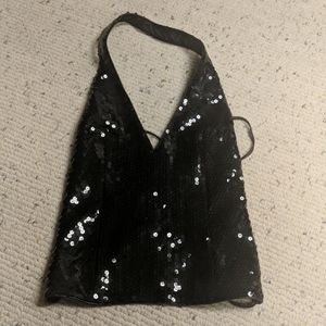 ABS Allen Schwartz sequin halter top